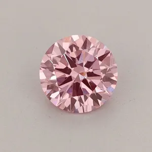 0.45ct ROUND Fancy Vivid Pink VVS2 Coloured Lab diamond