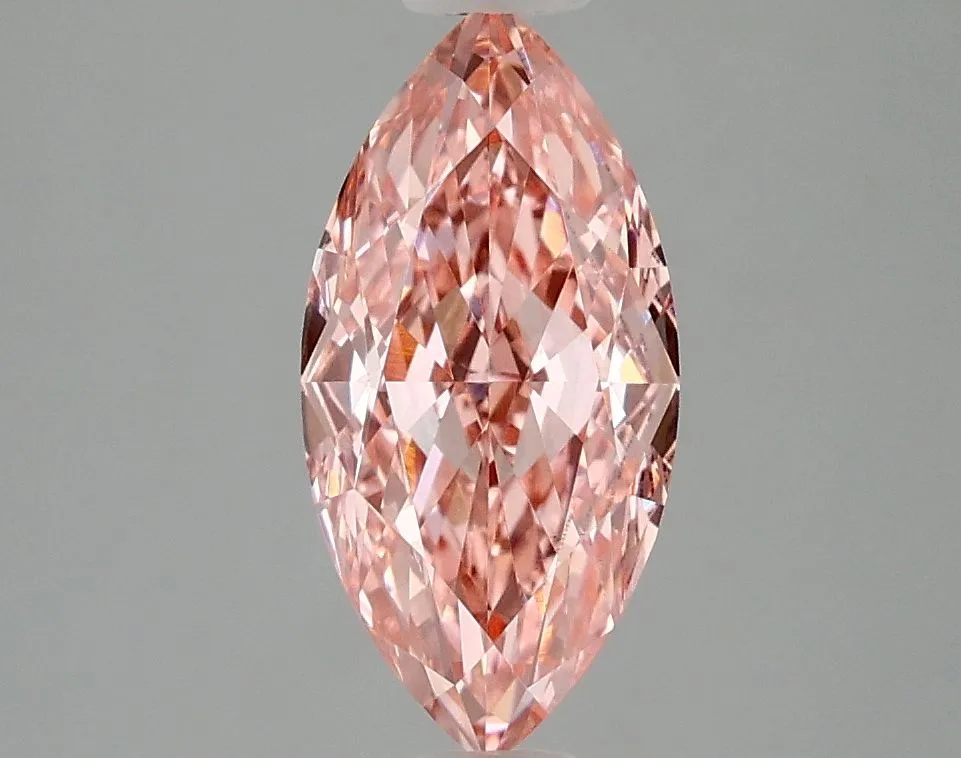 1.63ct MARQUISE Fancy Vivid Pink VS1 Coloured Lab diamond