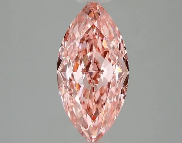 1.63ct MARQUISE Fancy Vivid Pink VS1 Coloured Lab diamond
