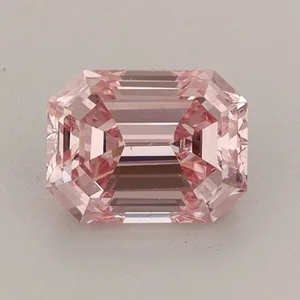 0.89ct EMERALD Fancy Intense Pink VS1 Coloured Lab diamond