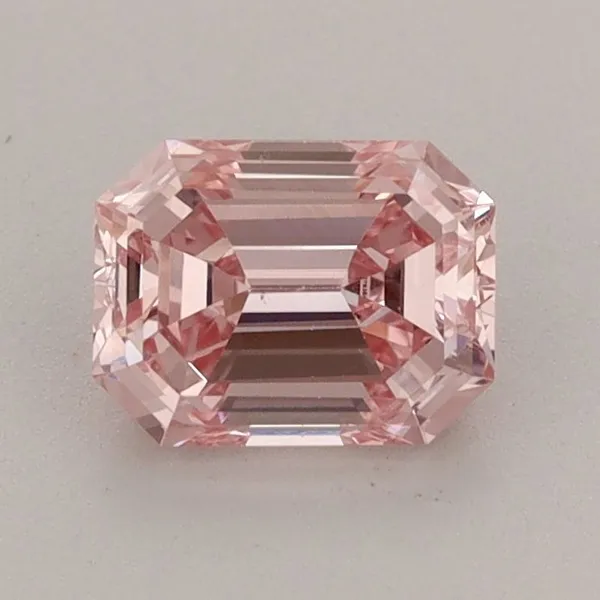 0.89ct EMERALD Fancy Intense Pink VS1 Coloured Lab diamond