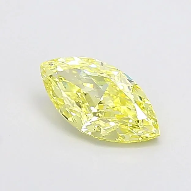 1.09ct MARQUISE Fancy Intense Yellow VS2 Coloured Lab diamond
