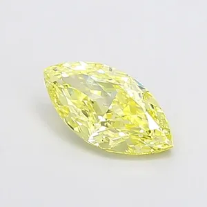 1.09ct MARQUISE Fancy Intense Yellow VS2 Coloured Lab diamond