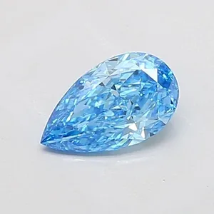 0.97ct PEAR Fancy Vivid Blue VS1 Coloured Lab diamond