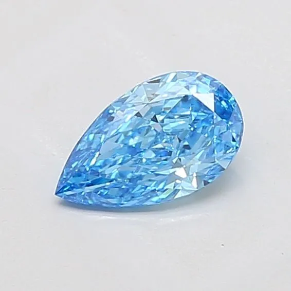 0.97ct PEAR Fancy Vivid Blue VS1 Coloured Lab diamond