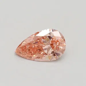 0.49ct PEAR Fancy Intense Pink VS1 Coloured Lab diamond