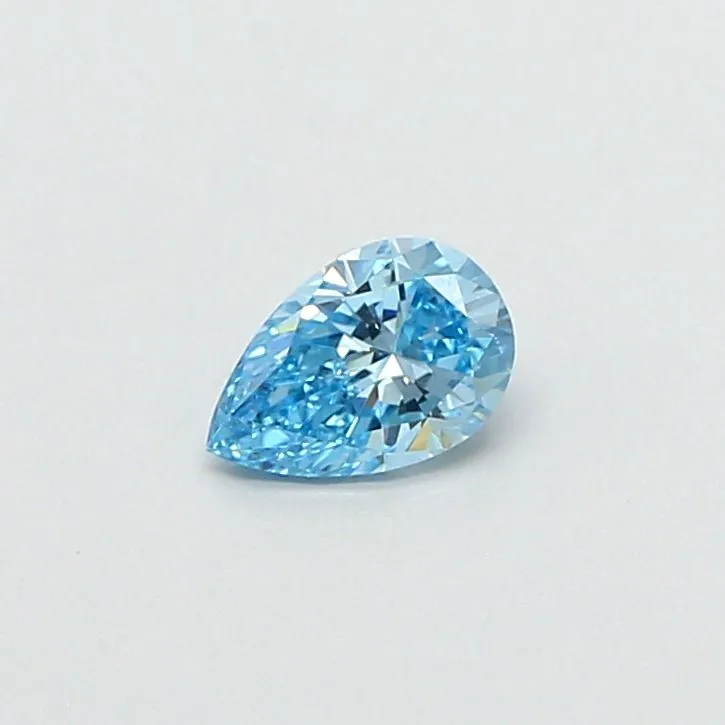 0.31ct PEAR Fancy Vivid Blue VVS2 Coloured Lab diamond