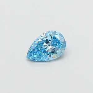 0.31ct PEAR Fancy Vivid Blue VVS2 Coloured Lab diamond