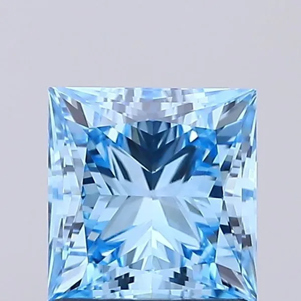 1.2ct PRINCESS Fancy Vivid Blue VS1 Coloured Lab diamond