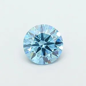 1.1ct ROUND Fancy Vivid Blue VVS2 Coloured Lab diamond