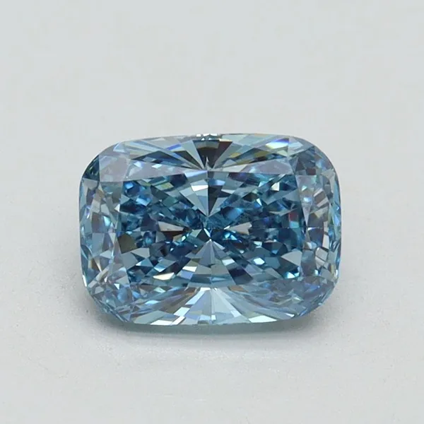 1ct CUSHION Fancy Vivid Blue VS1 Coloured Lab diamond