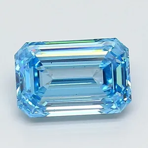 1.87ct EMERALD Fancy Vivid Blue VS1 Coloured Lab diamond