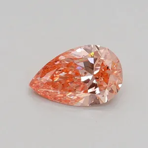0.54ct PEAR Fancy Intense Pink SI1 Coloured Lab diamond