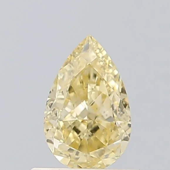 0.54ct PEAR Fancy Yellow VVS2 Coloured Lab diamond