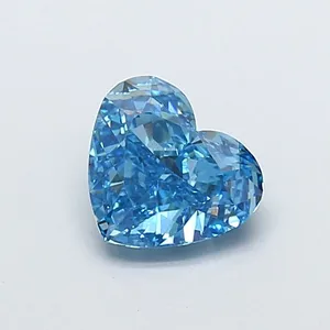 1.17ct HEART Fancy Vivid Blue VVS2 Coloured Lab diamond