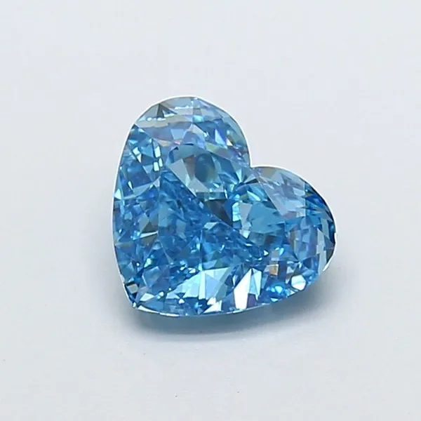 1.17ct HEART Fancy Vivid Blue VVS2 Coloured Lab diamond