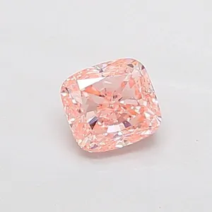 1.01ct CUSHION Fancy Vivid Pink VS1 Coloured Lab diamond