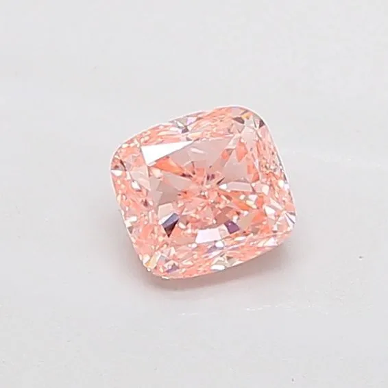 1.01ct CUSHION Fancy Vivid Pink VS1 Coloured Lab diamond
