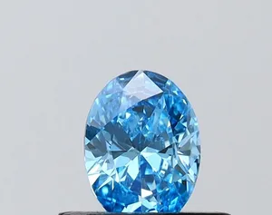 0.46ct OVAL Fancy Vivid Blue VS1 Coloured Lab diamond