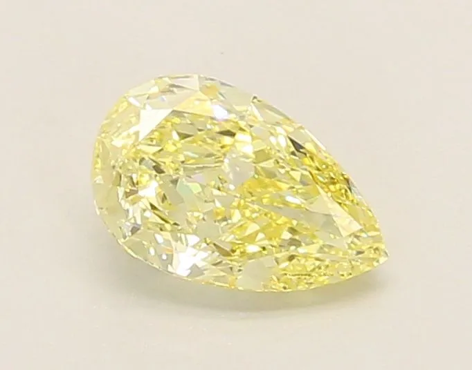 0.84ct PEAR Fancy Yellow VVS2 Coloured Lab diamond