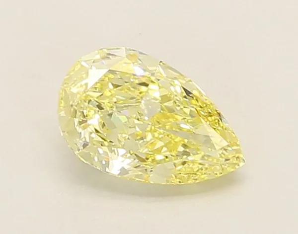 0.84ct PEAR Fancy Yellow VVS2 Coloured Lab diamond