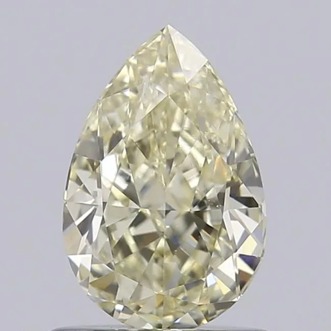 0.84ct PEAR Fancy Light Yellow VS1 Coloured Lab diamond