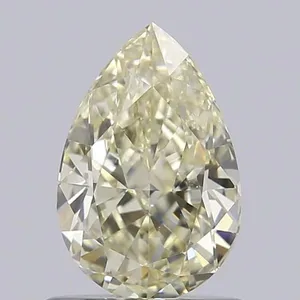 0.84ct PEAR Fancy Light Yellow VS1 Coloured Lab diamond