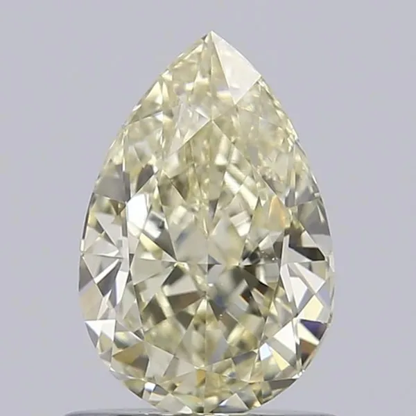 0.84ct PEAR Fancy Light Yellow VS1 Coloured Lab diamond