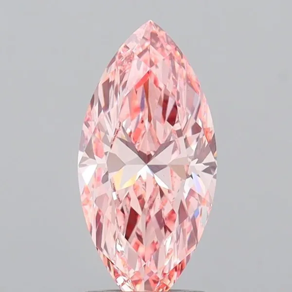 1.53ct MARQUISE Fancy Vivid Pink VVS2 Coloured Lab diamond