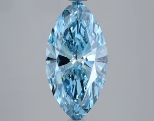 3ct MARQUISE Fancy Vivid Blue VS1 Coloured Lab diamond