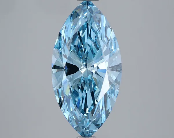 3ct MARQUISE Fancy Vivid Blue VS1 Coloured Lab diamond