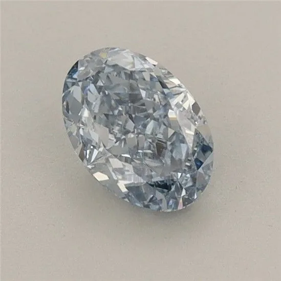 0.70ct OVAL Fancy Intense Blue VVS2 Coloured Lab diamond