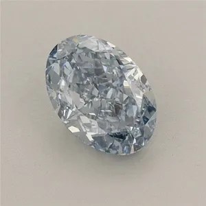 0.7ct OVAL Fancy Intense Blue VVS2 Coloured Lab diamond