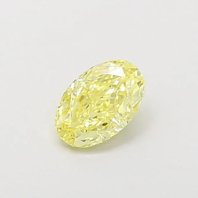 0.81ct OVAL Fancy Intense Yellow VS1 Coloured Lab diamond
