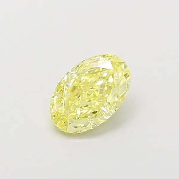 0.81ct OVAL Fancy Intense Yellow VS1 Coloured Lab diamond