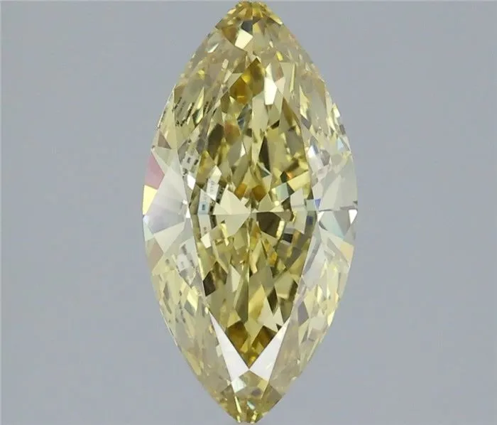 1.32ct MARQUISE Fancy Intense Yellow VS1 Coloured Lab diamond
