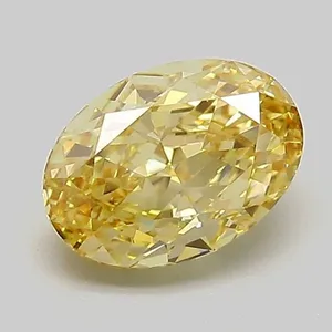 1.1ct OVAL Fancy Intense Yellow VS1 Coloured Lab diamond