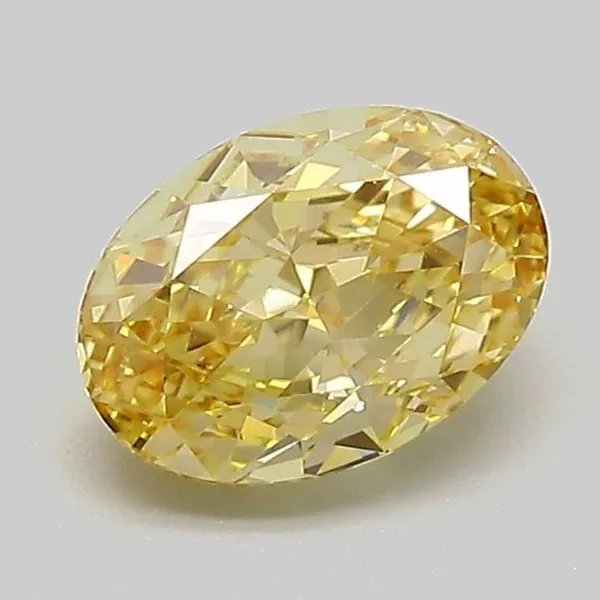 1.1ct OVAL Fancy Intense Yellow VS1 Coloured Lab diamond