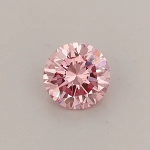 0.31ct ROUND Fancy Vivid Pink VS1 Coloured Lab diamond