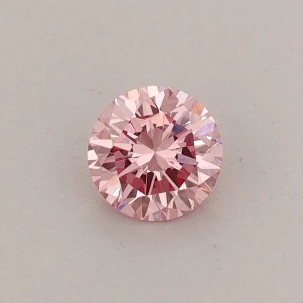 0.31ct ROUND Fancy Vivid Pink VS1 Coloured Lab diamond