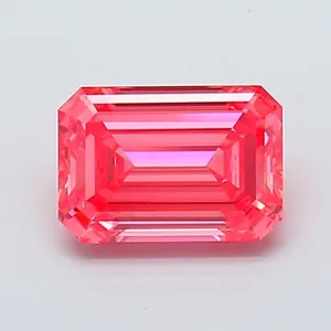 1.35ct EMERALD Fancy Vivid Pink VVS2 Coloured Lab diamond
