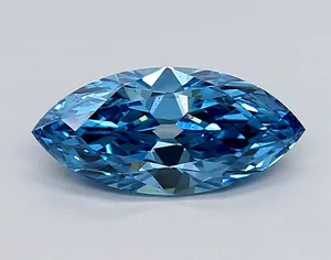 0.92ct MARQUISE Fancy Vivid Blue VS1 Coloured Lab diamond