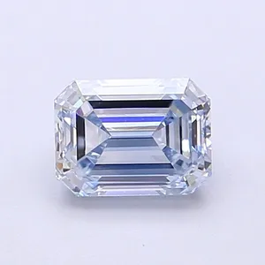 1ct EMERALD Fancy Blue SI1 Coloured Lab diamond