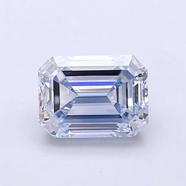 1ct EMERALD Fancy Blue SI1 Coloured Lab diamond