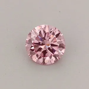0.3ct ROUND Fancy Vivid Pink VS2 Coloured Lab diamond