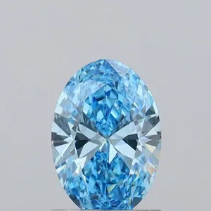 1.09ct OVAL Fancy Vivid Blue VS2 Coloured Lab diamond