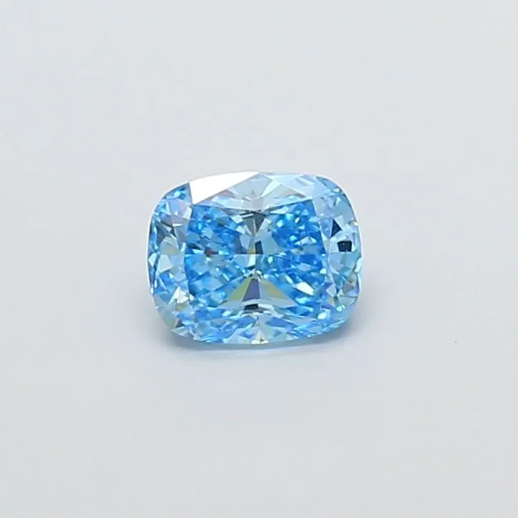 0.93ct CUSHION Fancy Vivid Blue VS2 Coloured Lab diamond