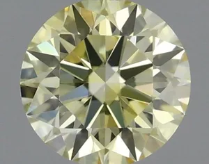 0.33ct ROUND Fancy Light Yellow VVS2 Coloured Lab diamond