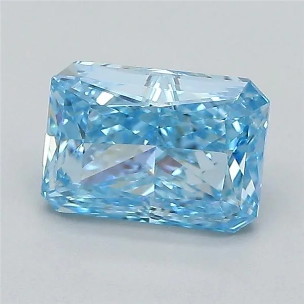 0.72ct RADIANT Fancy Vivid Blue VS1 Coloured Lab diamond