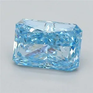 0.72ct RADIANT Fancy Vivid Blue VS1 Coloured Lab diamond
